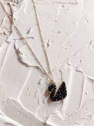 Swan Black Duck Pendent