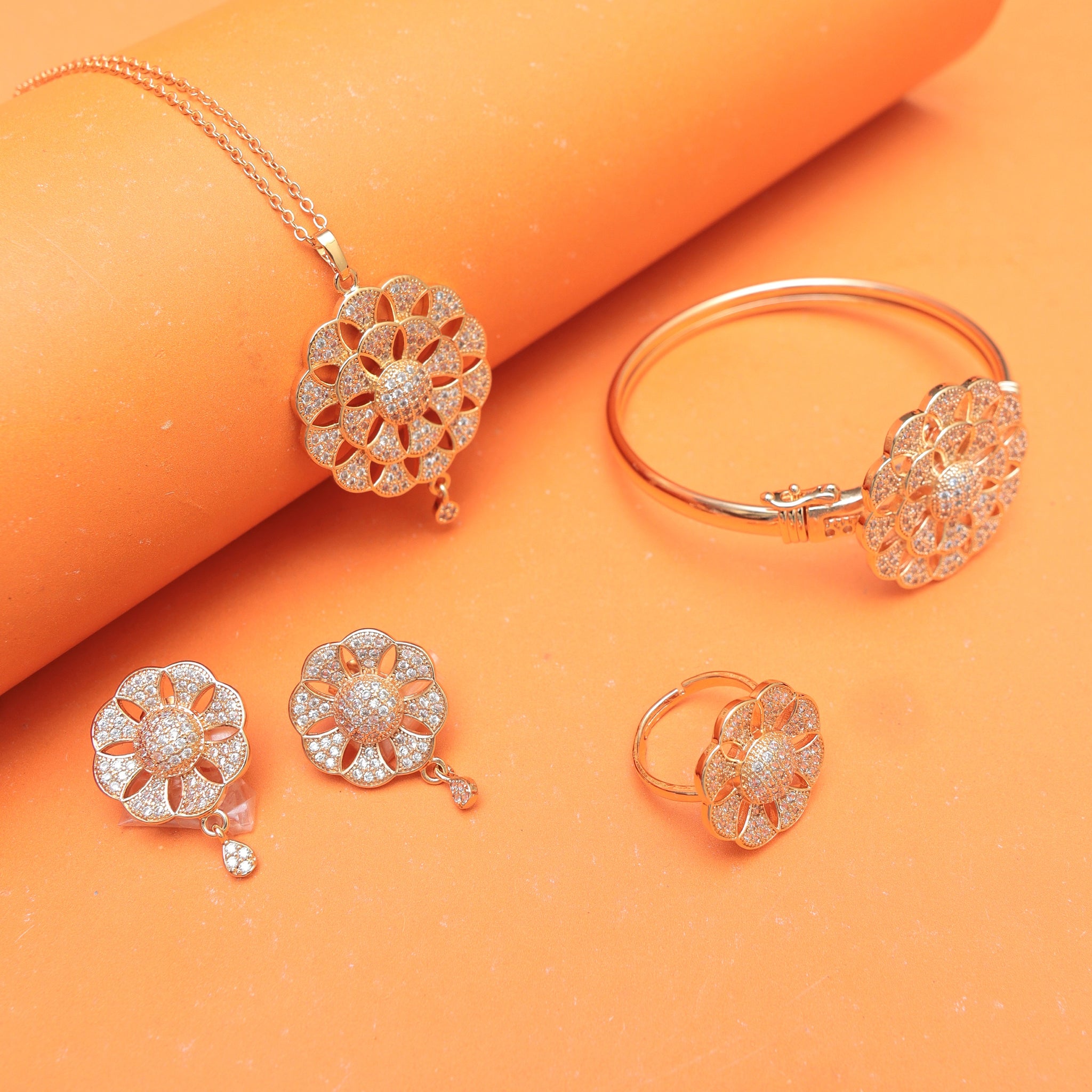 Singal Stone Jewellery Set